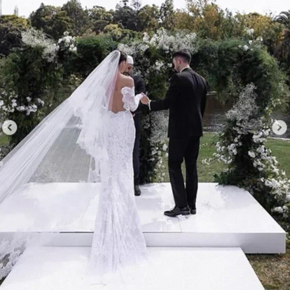 Royal Floral Lace Wedding Veil